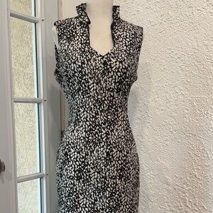 Black and White Sleeveless dress